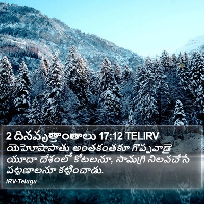 2 దినవృత్తాంతాలు 17:12 TELIRV Bible Verse Image