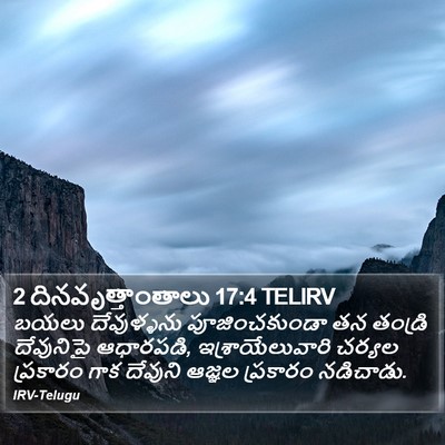 2 దినవృత్తాంతాలు 17:4 TELIRV Bible Verse Image