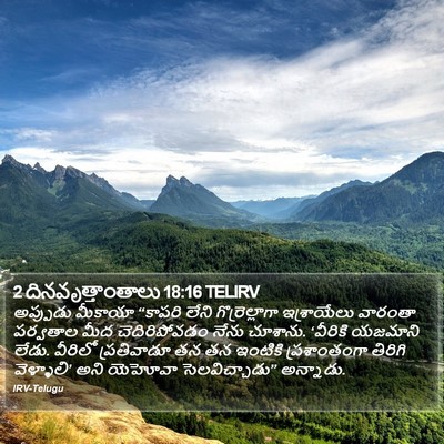 2 దినవృత్తాంతాలు 18:16 TELIRV Bible Verse Image