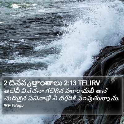 2 దినవృత్తాంతాలు 2:13 TELIRV Bible Verse Image