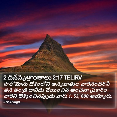2 దినవృత్తాంతాలు 2:17 TELIRV Bible Verse Image