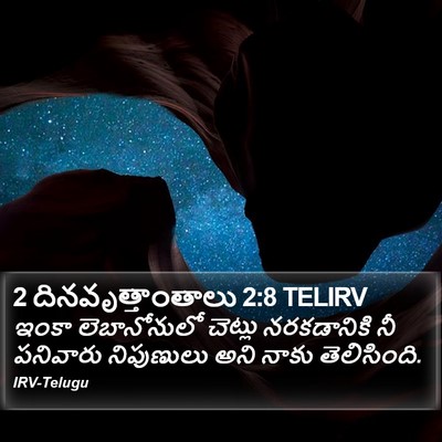 2 దినవృత్తాంతాలు 2:8 TELIRV Bible Verse Image
