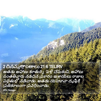 2 దినవృత్తాంతాలు 21:6 TELIRV Bible Verse Image