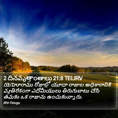 2 దినవృత్తాంతాలు 21:8 TELIRV Bible Verse Image