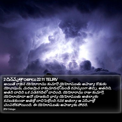 2 దినవృత్తాంతాలు 22:11 TELIRV Bible Verse Image
