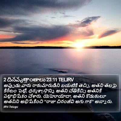 2 దినవృత్తాంతాలు 23:11 TELIRV Bible Verse Image