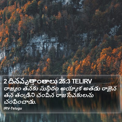 2 దినవృత్తాంతాలు 25:3 TELIRV Bible Verse Image
