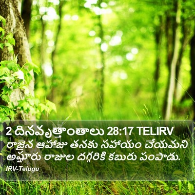 2 దినవృత్తాంతాలు 28:17 TELIRV Bible Verse Image