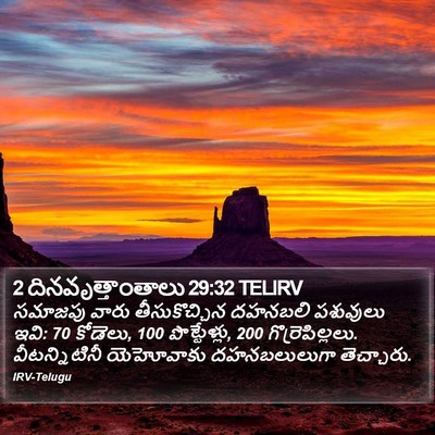 2 దినవృత్తాంతాలు 29:32 TELIRV Bible Verse Image