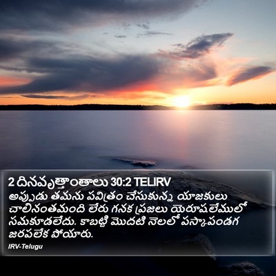 2 దినవృత్తాంతాలు 30:2 TELIRV Bible Verse Image