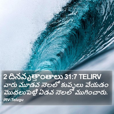 2 దినవృత్తాంతాలు 31:7 TELIRV Bible Verse Image