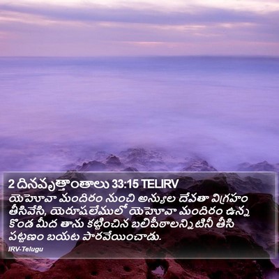 2 దినవృత్తాంతాలు 33:15 TELIRV Bible Verse Image