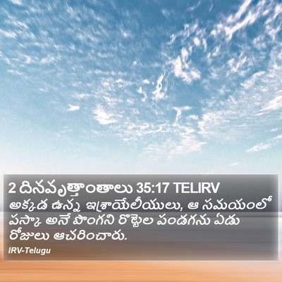 2 దినవృత్తాంతాలు 35:17 TELIRV Bible Verse Image