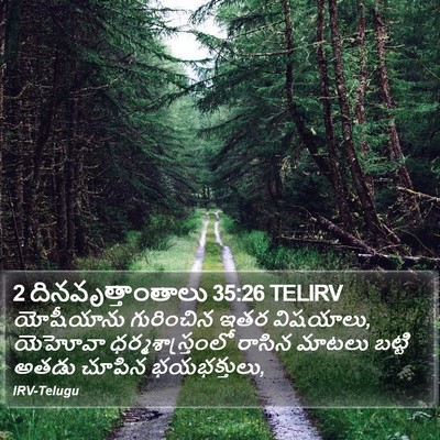 2 దినవృత్తాంతాలు 35:26 TELIRV Bible Verse Image