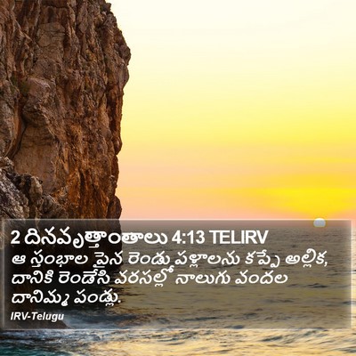 2 దినవృత్తాంతాలు 4:13 TELIRV Bible Verse Image