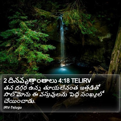 2 దినవృత్తాంతాలు 4:18 TELIRV Bible Verse Image