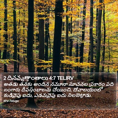 2 దినవృత్తాంతాలు 4:7 TELIRV Bible Verse Image