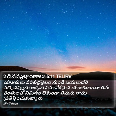 2 దినవృత్తాంతాలు 5:11 TELIRV Bible Verse Image