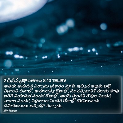 2 దినవృత్తాంతాలు 8:13 TELIRV Bible Verse Image