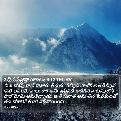 2 దినవృత్తాంతాలు 9:12 TELIRV Bible Verse Image