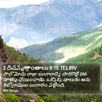 2 దినవృత్తాంతాలు 9:15 TELIRV Bible Verse Image