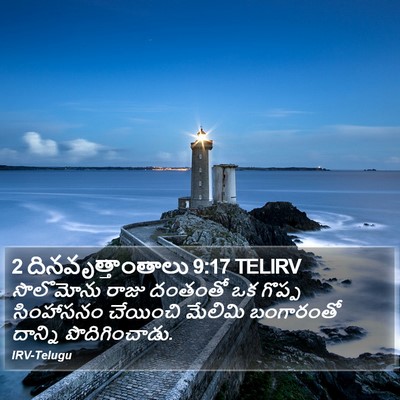 2 దినవృత్తాంతాలు 9:17 TELIRV Bible Verse Image