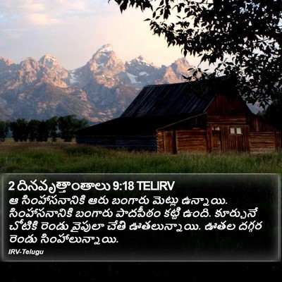 2 దినవృత్తాంతాలు 9:18 TELIRV Bible Verse Image