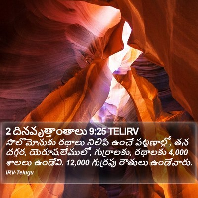 2 దినవృత్తాంతాలు 9:25 TELIRV Bible Verse Image