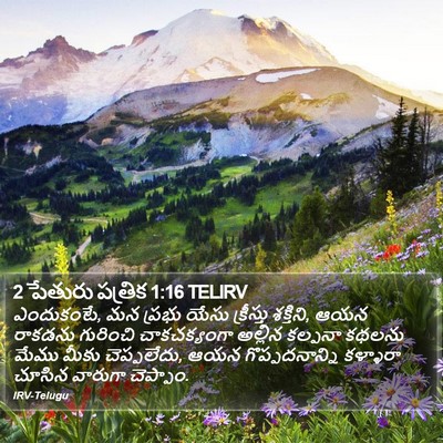 2 పేతురు పత్రిక 1:16 TELIRV Bible Verse Image