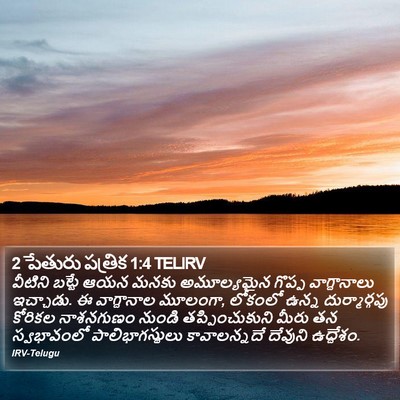 2 పేతురు పత్రిక 1:4 TELIRV Bible Verse Image