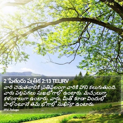 2 పేతురు పత్రిక 2:13 TELIRV Bible Verse Image