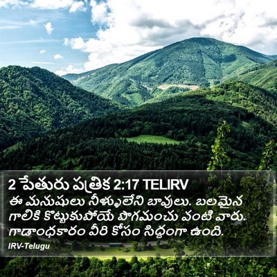 2 పేతురు పత్రిక 2:17 TELIRV Bible Verse Image