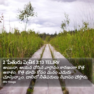 2 పేతురు పత్రిక 3:13 TELIRV Bible Verse Image