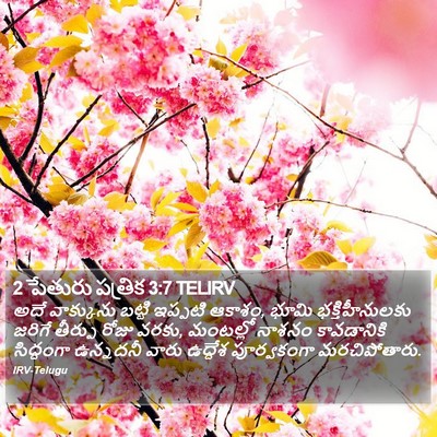 2 పేతురు పత్రిక 3:7 TELIRV Bible Verse Image