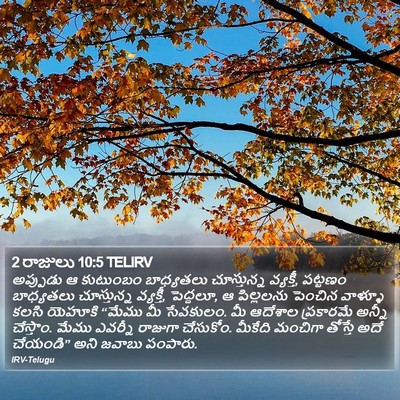 2 రాజులు 10:5 TELIRV Bible Verse Image