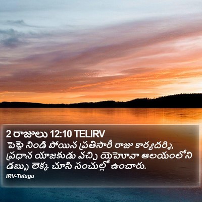 2 రాజులు 12:10 TELIRV Bible Verse Image