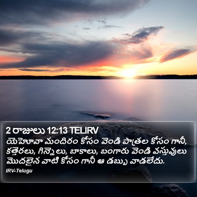 2 రాజులు 12:13 TELIRV Bible Verse Image