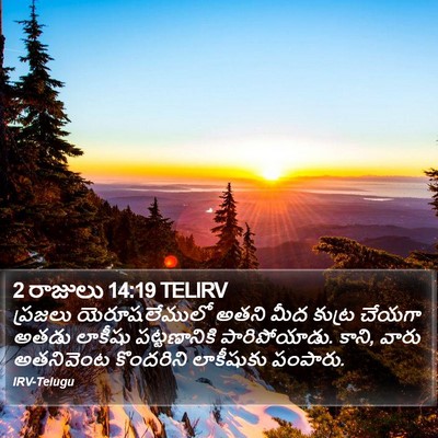 2 రాజులు 14:19 TELIRV Bible Verse Image