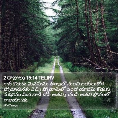 2 రాజులు 15:14 TELIRV Bible Verse Image