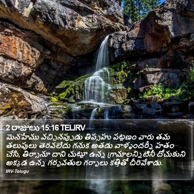 2 రాజులు 15:16 TELIRV Bible Verse Image