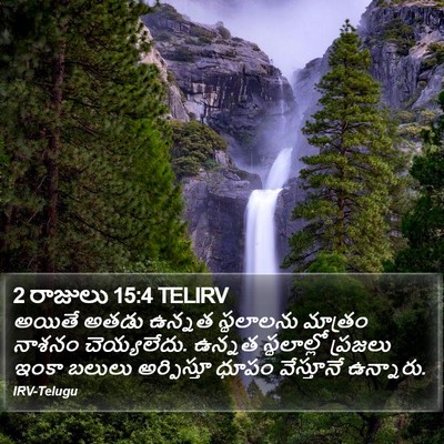 2 రాజులు 15:4 TELIRV Bible Verse Image