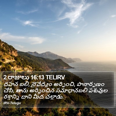 2 రాజులు 16:13 TELIRV Bible Verse Image