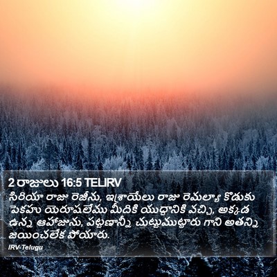 2 రాజులు 16:5 TELIRV Bible Verse Image