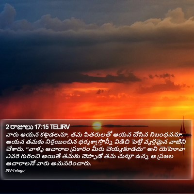 2 రాజులు 17:15 TELIRV Bible Verse Image