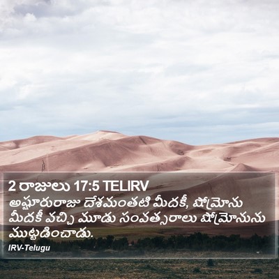 2 రాజులు 17:5 TELIRV Bible Verse Image