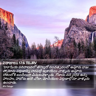 2 రాజులు 17:6 TELIRV Bible Verse Image