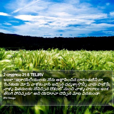 2 రాజులు 21:8 TELIRV Bible Verse Image