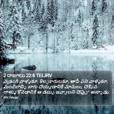 2 రాజులు 22:6 TELIRV Bible Verse Image