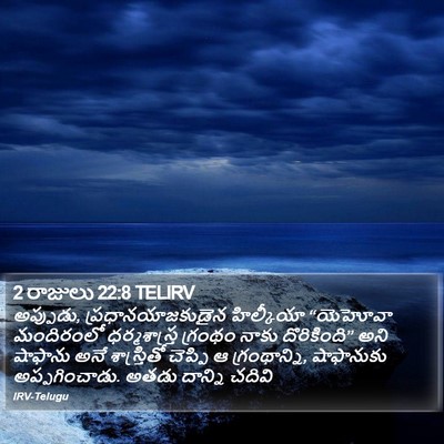 2 రాజులు 22:8 TELIRV Bible Verse Image