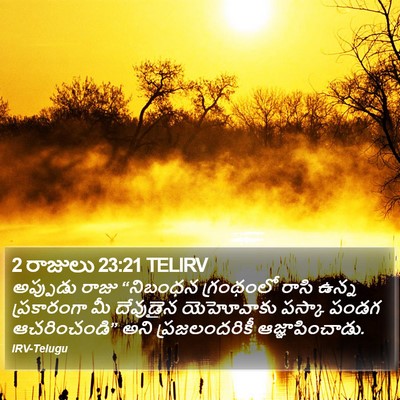 2 రాజులు 23:21 TELIRV Bible Verse Image